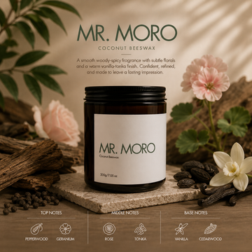 Mr. Moro Coconut Beeswax Scented Candle