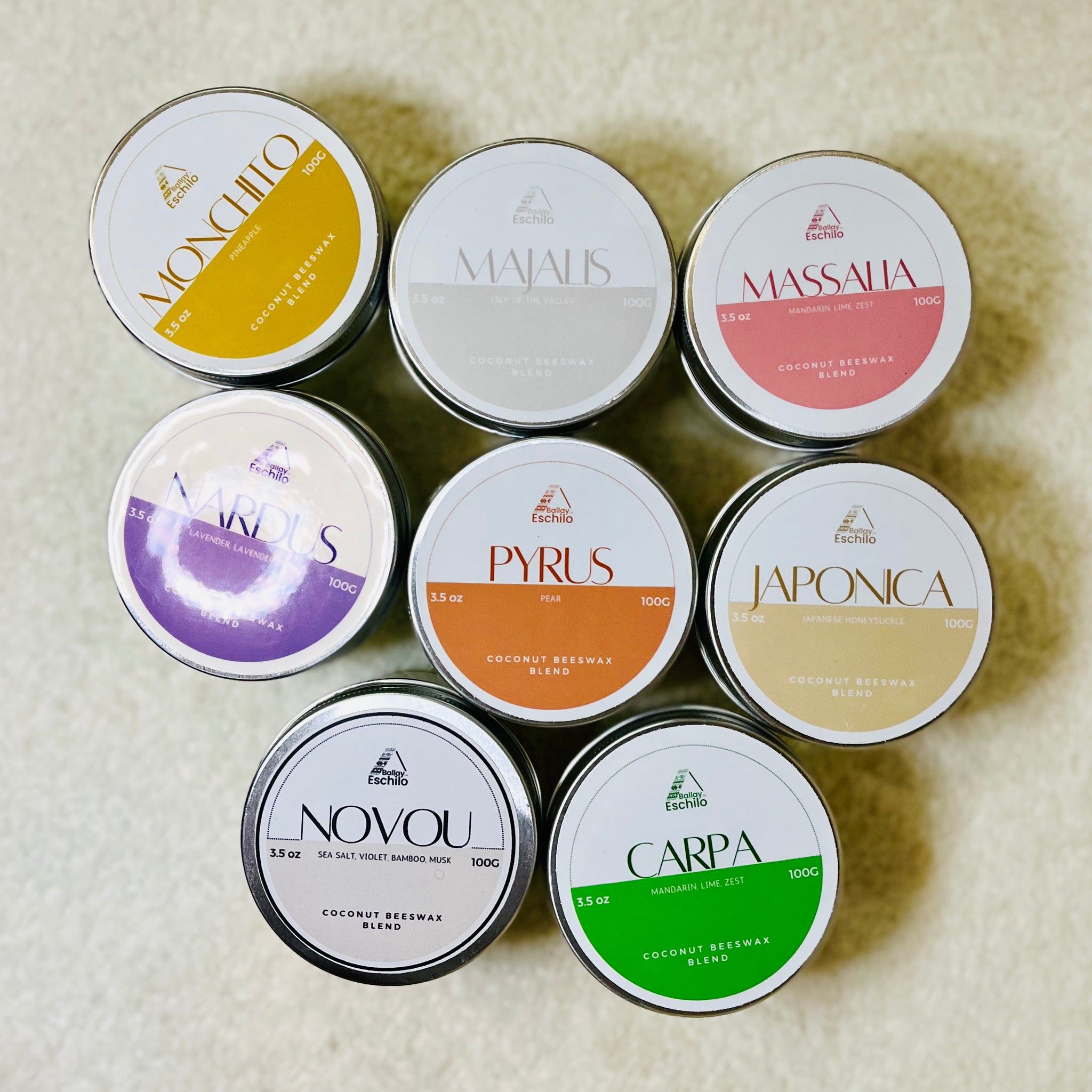 100G Coconut Beeswax Blend Scented Candle