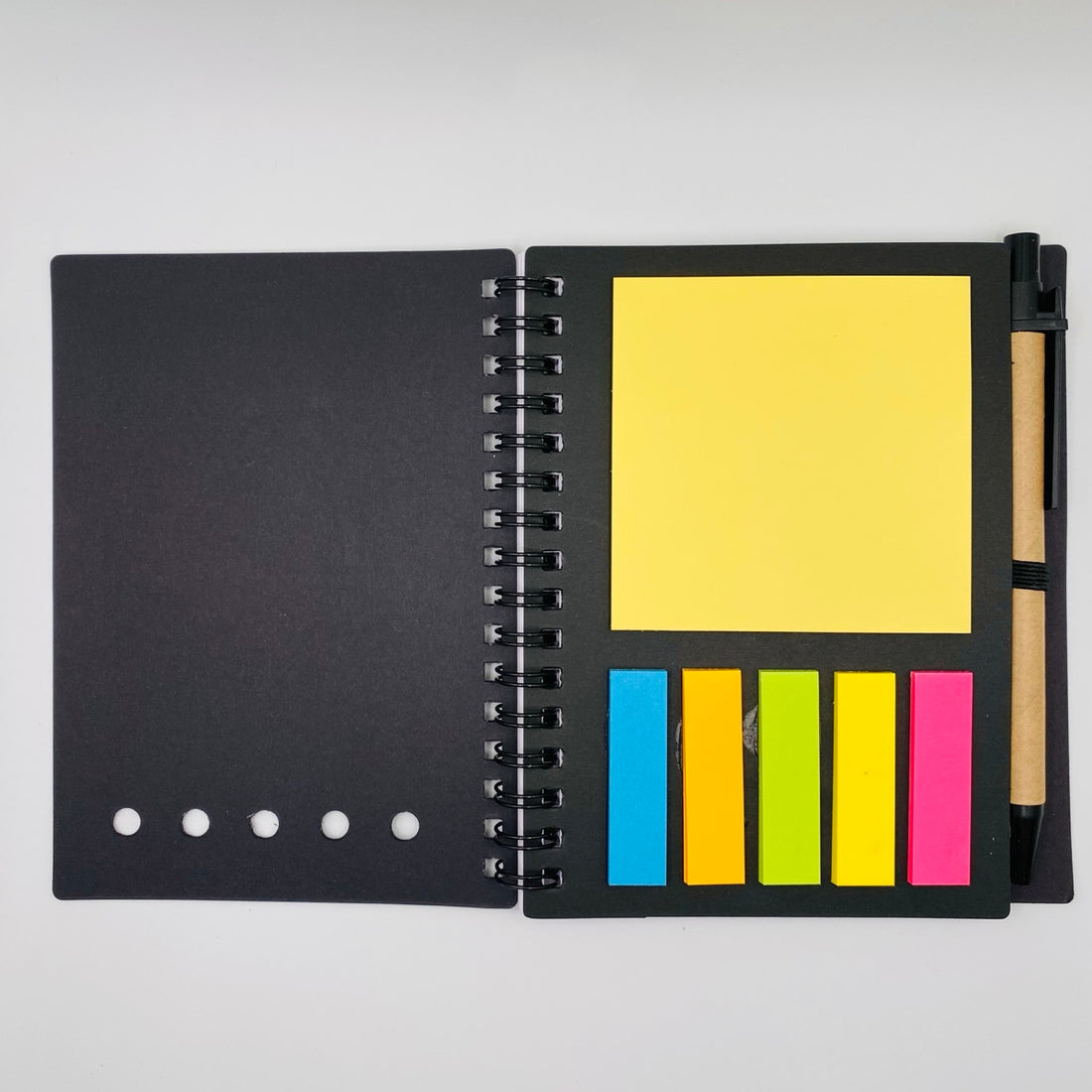 Ballay de Eschilo A5 Spiral Journal Notebook with Sticky Notes and Black Ballpen
